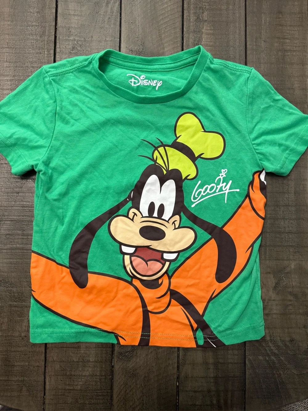 Disney Goofy Green & Orange Kids Graphic Tee 4T